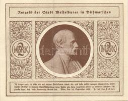 Német Birodalom / Weimari Köztársaság / Wesselburen DN 50Pf + 1M + 2M 3 klf db, teljes sor T:I