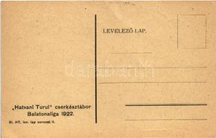 Turul konyha. "Hatvani Turul" cserkésztábor Balatonaliga (Balatonvilágos) 1922. 91. sz. Ha...