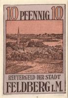 Német Birodalom / Weimari Köztársaság / Feldberg DN 10Pf + 25Pf + 50Pf 3 klf db, teljes sor T:I,I-