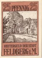 Német Birodalom / Weimari Köztársaság / Feldberg DN 10Pf + 25Pf + 50Pf 3 klf db, teljes sor T:I,I-