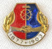 1977. "Eredményes Szakszervezeti Munkáért 1877-1903" egyoldalas, zománcbetétes bronz plake...