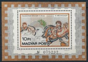 1978 Bélyegnap (51.) - Pannóniai mozaikok Pannonia1 tévnyomat blokk (8.000)