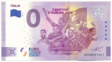 Olaszország 2021. 0E &quot;Labdarúgó Európa Bajnokság&quot; szuvenír bankjegy &quot;SEDN001041&quot; T:UNC Italy 2021. 0E &quot;Campioni d&#039;Europa 2020&quot; souvenir banknote &quot;SEDN001041&quot; C:UNC