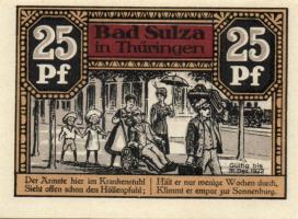 Német Birodalom / Weimari Köztársaság / Sulza 1921. 10Pf + 25Pf + 50Pf (2x) + 75Pf (2x) 6 klf db, te...