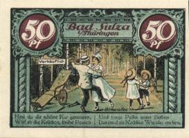 Német Birodalom / Weimari Köztársaság / Sulza 1921. 10Pf + 25Pf + 50Pf (2x) + 75Pf (2x) 6 klf db, te...