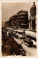 1929 Marseille, La Canebiere / The Canebiere, trams, automobiles (EK)