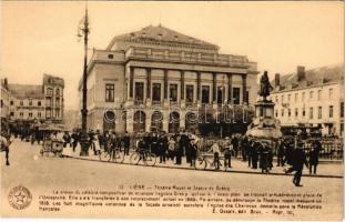 Liege, Theatre Royal et Statue de Grétry (cut)