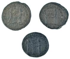 Római Birodalom / I. Constantinus ~310-320. Follis (3db: London, Ticinum, Siscia) T:XF,VF Roman Empi...