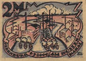 Német Birodalom / Weimari Köztársaság / Oldenburg 1922. 1M (2x) + 2M (2x) + 3M (2x) 6 klf db, teljes...