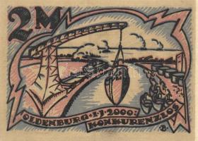 Német Birodalom / Weimari Köztársaság / Oldenburg 1922. 1M (2x) + 2M (2x) + 3M (2x) 6 klf db, teljes...