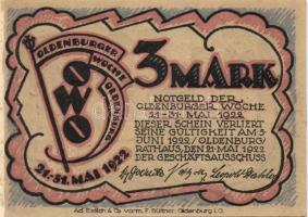 Német Birodalom / Weimari Köztársaság / Oldenburg 1922. 1M (2x) + 2M (2x) + 3M (2x) 6 klf db, teljes...