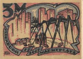 Német Birodalom / Weimari Köztársaság / Oldenburg 1922. 1M (2x) + 2M (2x) + 3M (2x) 6 klf db, teljes...