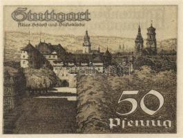 Német Birodalom / Weimari Köztársaság / Stuttgart 1921. 50Pf (4x) 4 klf db, teljes sor T:I