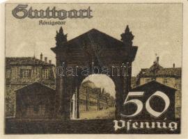 Német Birodalom / Weimari Köztársaság / Stuttgart 1921. 50Pf (4x) 4 klf db, teljes sor T:I