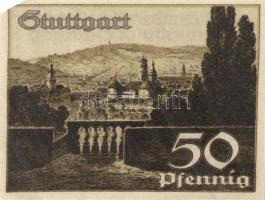 Német Birodalom / Weimari Köztársaság / Stuttgart 1921. 50Pf (4x) 4 klf db, teljes sor T:I