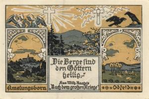 Német Birodalom / Weimari Köztársaság / Eschershausen 1921. 10Pf + 25Pf + 50Pf + 75Pf + 1M + 2M 4 kl...