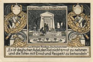 Német Birodalom / Weimari Köztársaság / Eschershausen 1921. 10Pf + 25Pf + 50Pf + 75Pf + 1M + 2M 4 kl...