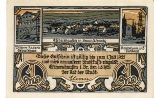 Német Birodalom / Weimari Köztársaság / Eschershausen 1921. 10Pf + 25Pf + 50Pf + 75Pf + 1M + 2M 4 kl...