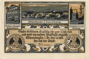 Német Birodalom / Weimari Köztársaság / Eschershausen 1921. 10Pf + 25Pf + 50Pf + 75Pf + 1M + 2M 4 kl...