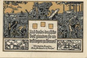 Német Birodalom / Weimari Köztársaság / Eschershausen 1921. 10Pf + 25Pf + 50Pf + 75Pf + 1M + 2M 4 kl...