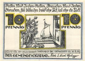 Német Birodalom / Weimari Köztársaság / Brunshaupten 1922. 10Pf + 25Pf + 50Pf 3 klf db, teljes sor T...