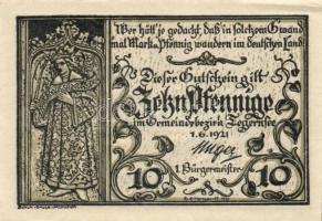 Német Birodalom / Weimari Köztársaság / Tegernsee 1921. 10Pf + 20Pf + 30Pf + 40Pf 4 klf db, teljes sor T:I,I-