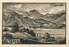 Német Birodalom / Weimari Köztársaság / Tegernsee 1921. 10Pf + 20Pf + 30Pf + 40Pf 4 klf db, teljes s...