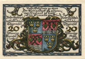 Német Birodalom / Weimari Köztársaság / Tegernsee 1921. 10Pf + 20Pf + 30Pf + 40Pf 4 klf db, teljes s...