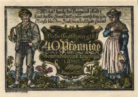 Német Birodalom / Weimari Köztársaság / Tegernsee 1921. 10Pf + 20Pf + 30Pf + 40Pf 4 klf db, teljes s...