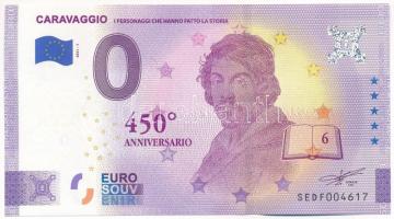 2021. 0E "Caravaggio - I personaggi che hanno fatto la storia" szuvenír bankjegy "SEDL002602" T:UNC 2021. 0E "Caravaggio - I personaggi che hanno fatto la storia" souvenir banknote "SEDL002602" C:UNC