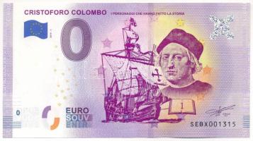 2019. 0E "Cristoforo Colombo - I personaggi che hanno fatto la storia" szuvenír bankjegy "SEDL002602" T:UNC 2019. 0E "Cristofor Colombo - I personaggi che hanno fatto la storia" souvenir banknote "SEDL002602" C:UNC