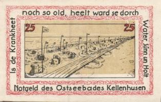 Német Birodalom / Weimari Köztársaság / Kellenhusen DN 25Pf + 50Pf + 75Pf + 100Pf 4 klf db, teljes s...