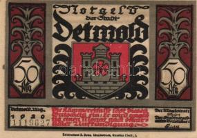 Német Birodalom / Weimari Köztársaság / Detmold 1920. 50Pf (10x) 10 klf db, teljes sor T:I,I-