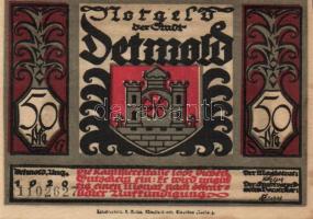 Német Birodalom / Weimari Köztársaság / Detmold 1920. 50Pf (10x) 10 klf db, teljes sor T:I,I-