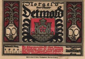 Német Birodalom / Weimari Köztársaság / Detmold 1920. 50Pf (10x) 10 klf db, teljes sor T:I,I-