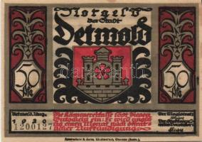 Német Birodalom / Weimari Köztársaság / Detmold 1920. 50Pf (10x) 10 klf db, teljes sor T:I,I-