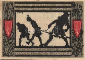 Német Birodalom / Weimari Köztársaság / Detmold 1920. 50Pf (10x) 10 klf db, teljes sor T:I,I-