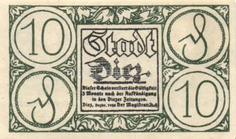 Német Birodalom / Weimari Köztársaság / Diez 1920. 10Pf + 25Pf + 50Pf 3 klf db, teljes sor T:I