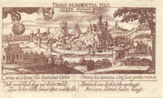 Német Birodalom / Weimari Köztársaság / Diez 1920. 10Pf + 25Pf + 50Pf 3 klf db, teljes sor T:I