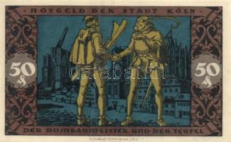 Német Birodalom / Weimari Köztársaság / Köln 1922. 50Pf (3x) 3 klf db, teljes sor T:I