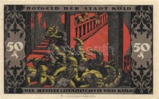 Német Birodalom / Weimari Köztársaság / Köln 1922. 50Pf (3x) 3 klf db, teljes sor T:I