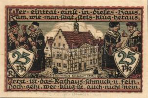 Német Birodalom / Weimari Köztársaság / Raguhn 1921. 25Pf (6x) + 50Pf (6x) 12 klf db, teljes sor T:I