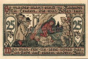 Német Birodalom / Weimari Köztársaság / Raguhn 1921. 25Pf (6x) + 50Pf (6x) 12 klf db, teljes sor T:I