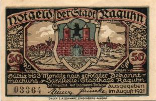 Német Birodalom / Weimari Köztársaság / Raguhn 1921. 25Pf (6x) + 50Pf (6x) 12 klf db, teljes sor T:I