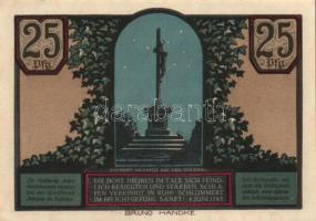 Német Birodalom / Weimari Köztársaság / Striegau 1921. 25Pf (2x) + 50Pf (2x) + 75Pf (2x) 6 klf db, teljes sor T:I