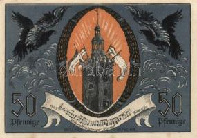 Német Birodalom / Weimari Köztársaság / Striegau 1921. 25Pf (2x) + 50Pf (2x) + 75Pf (2x) 6 klf db, t...