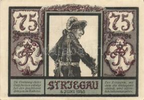 Német Birodalom / Weimari Köztársaság / Striegau 1921. 25Pf (2x) + 50Pf (2x) + 75Pf (2x) 6 klf db, t...