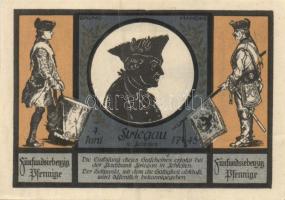 Német Birodalom / Weimari Köztársaság / Striegau 1921. 25Pf (2x) + 50Pf (2x) + 75Pf (2x) 6 klf db, t...