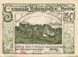 Német Birodalom / Weimari Köztársaság / Röhrigshöfe a. Werra DN 50Pf (6x) 6 klf db, teljes sor T:I-