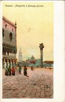 Venezia, Venice; Piazzetta e Palazzo Ducale / square, palace. litho
